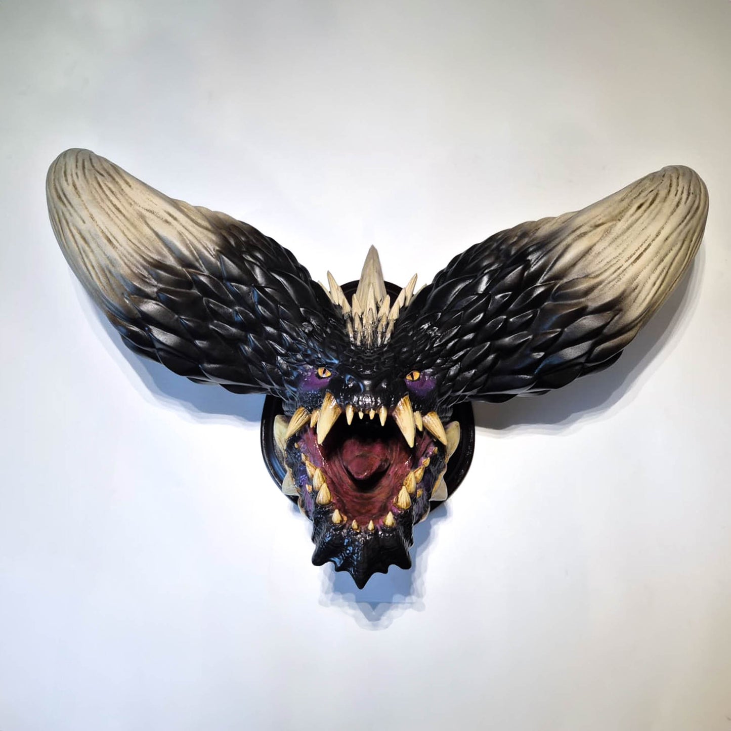 Large Nergigante Head Wall Mount with Illuminated Eyes
