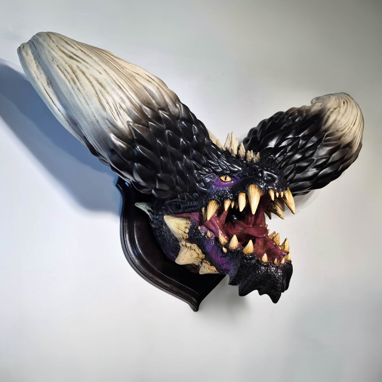 Large Nergigante Head Wall Mount with Illuminated Eyes