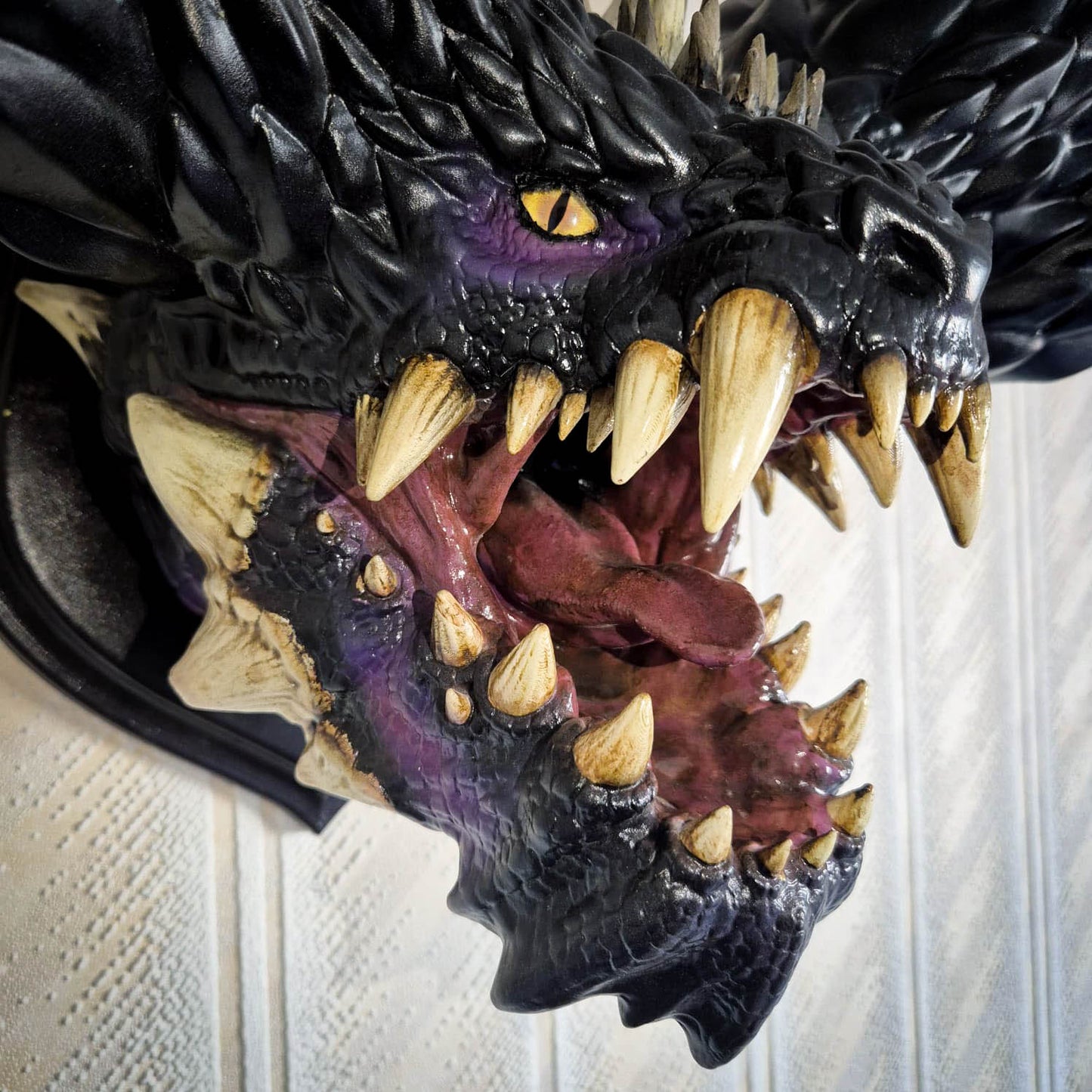 Large Nergigante Head Wall Mount with Illuminated Eyes