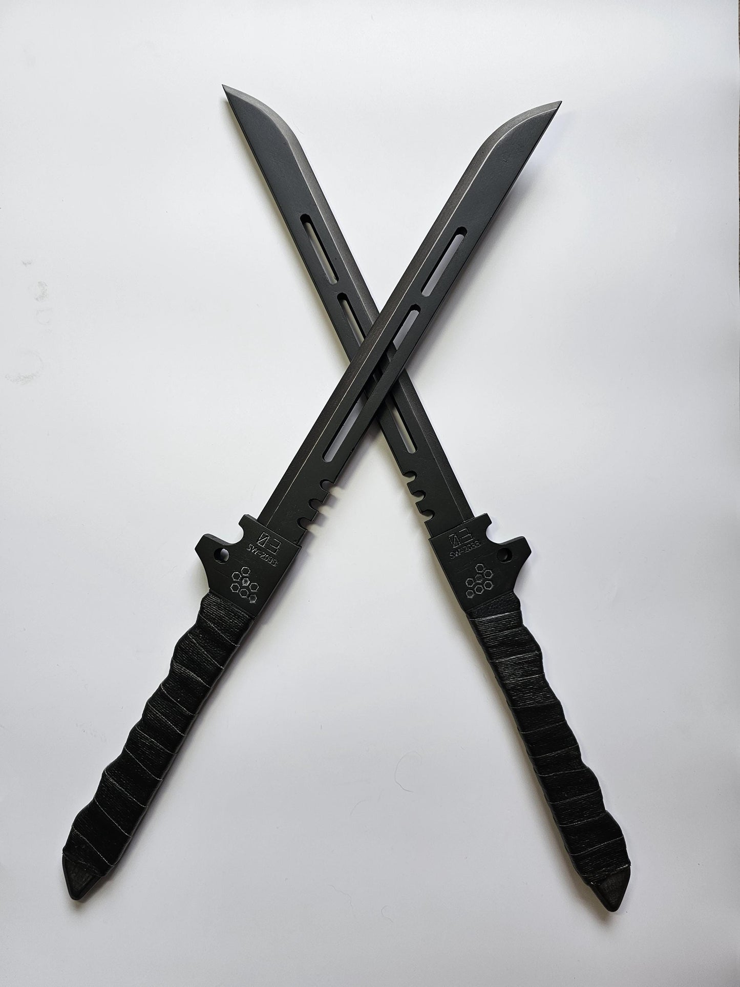 Kaiju No.8 - Soshiro dual blades with leather sheaths