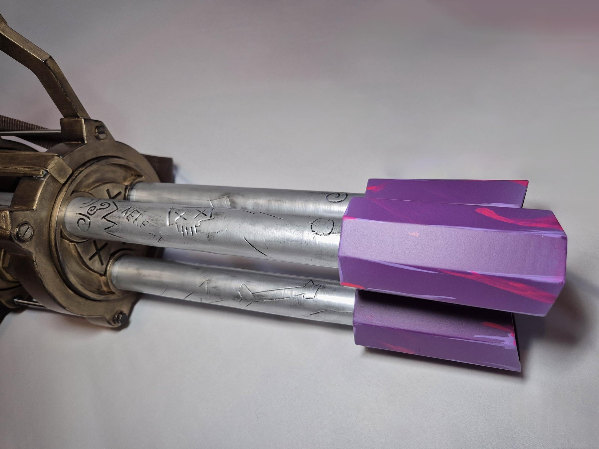 Jinx Pow Pow from Arcane/League of Legends machine gun Cosplay prop with spinning motor