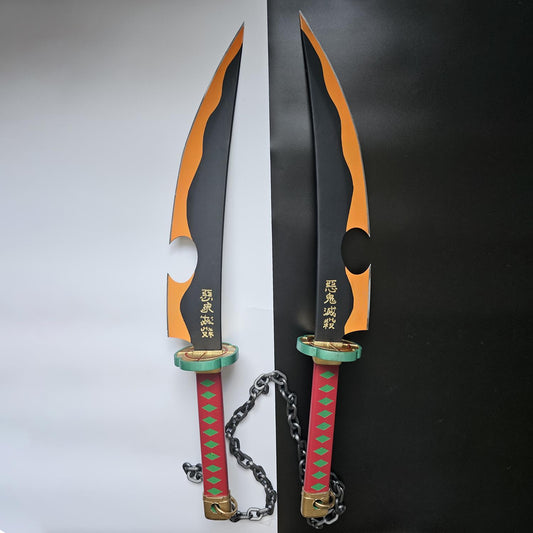 Tengen swords Demon Slayer - Set of 2 + Chains cosplay prop