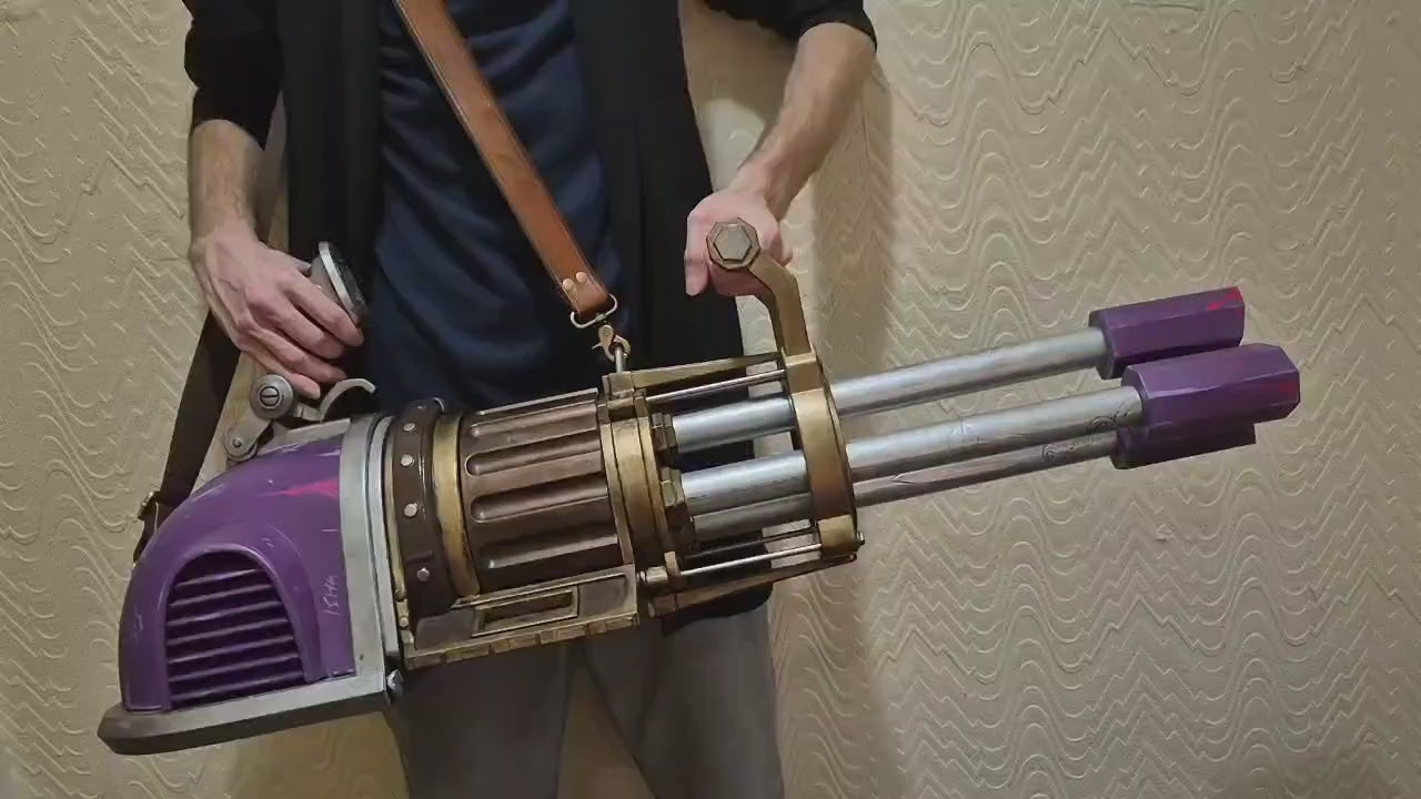 Jinx Pow Pow from Arcane/League of Legends machine gun Cosplay prop with spinning motor
